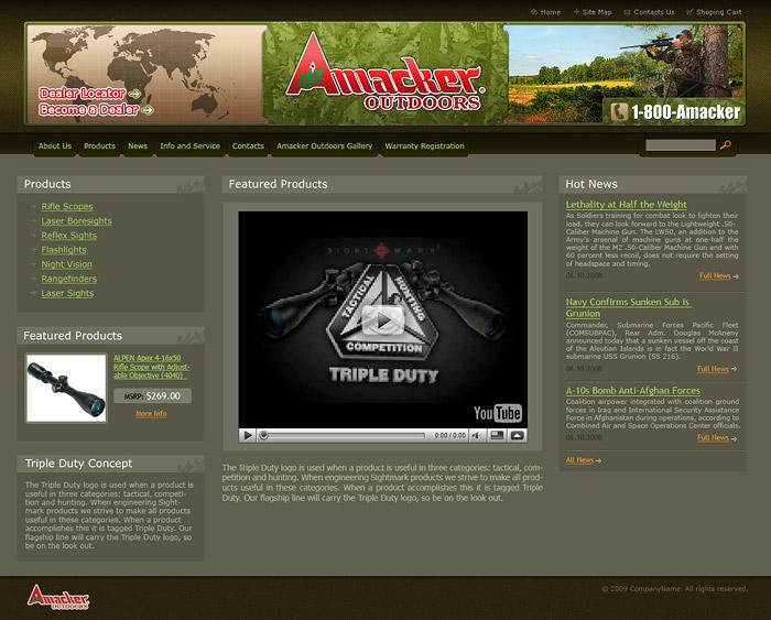 Сайт компании "Amacker"